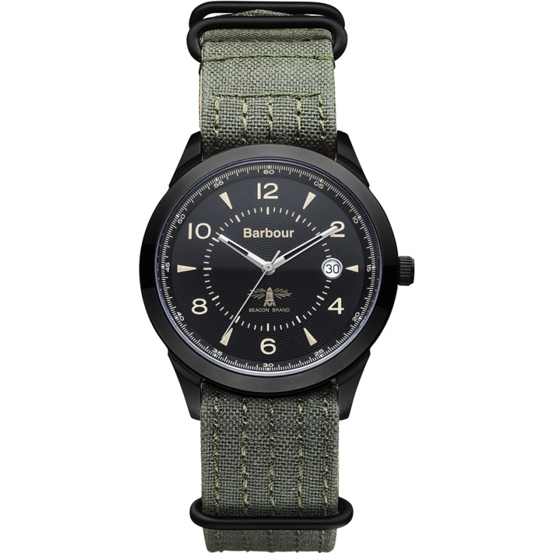 Barbour Mens Redley Green Nylon Strap Watch