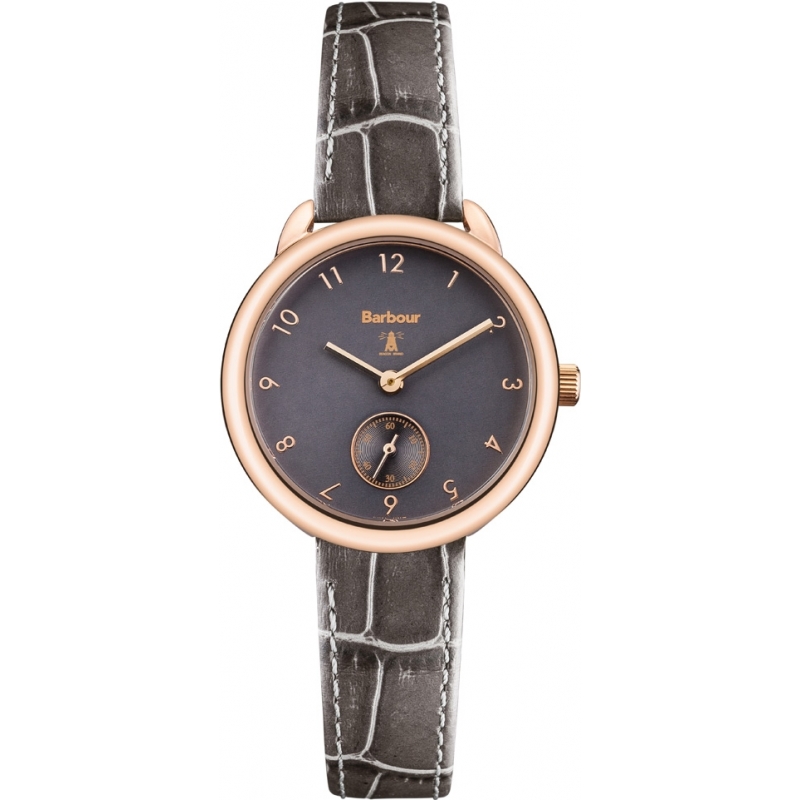 Barbour Ladies Whitley Charcoal Leather Strap Watch