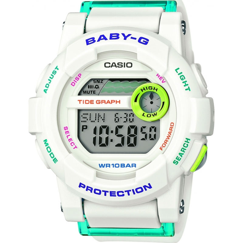 Casio Ladies Baby-G World Time White Resin Strap Digital Watch