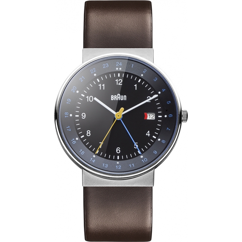 Braun Mens Black Brown Watch