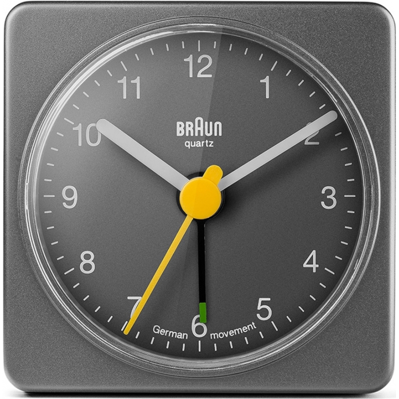 Braun Square Grey Alarm Clock
