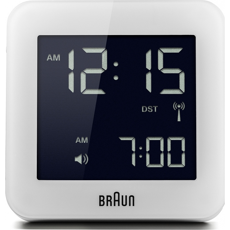 Braun Global Radio Controlled Alarm Clock - White