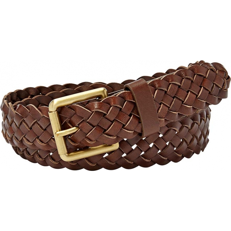 Fossil Ladies Brown Woven Size L Belt