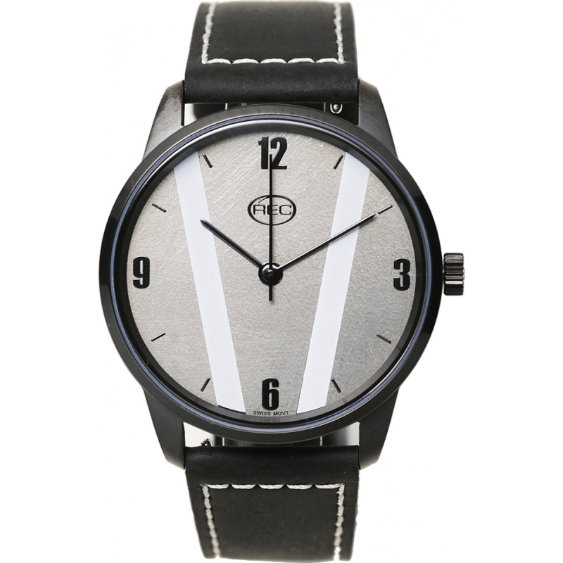 Rec Cooper Black Leather Strap Watch