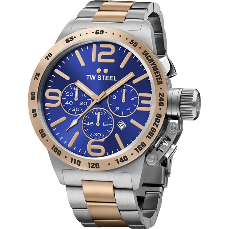 TW Steel Canteen Two Tone Chronograph Watch