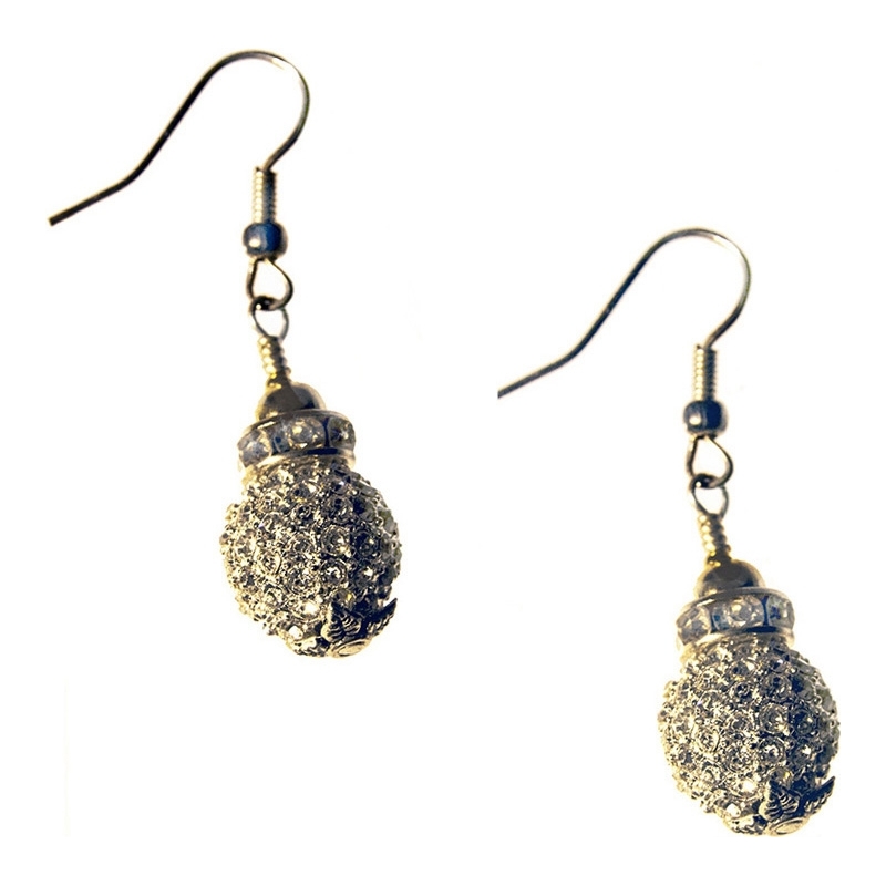 Nevine Crystals Silver Crystal Earrings