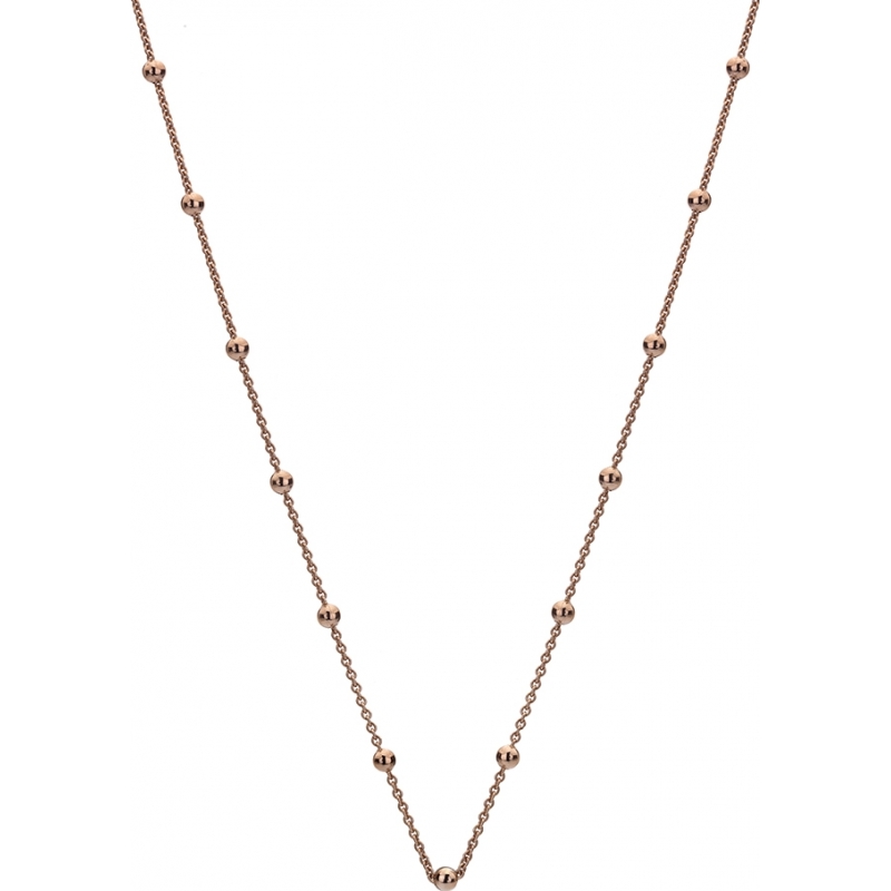 Emozioni 18 Rose Gold Plated Sterling Silver Intermittent Bead Chain