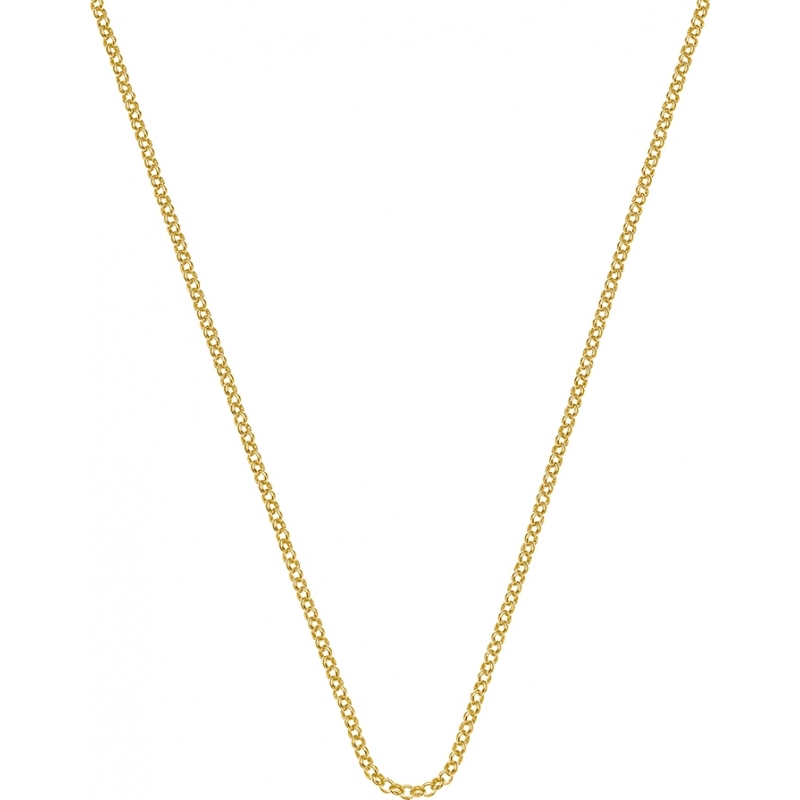Emozioni 30'' Yellow Gold Plated Sterling Silver Belcher Chain