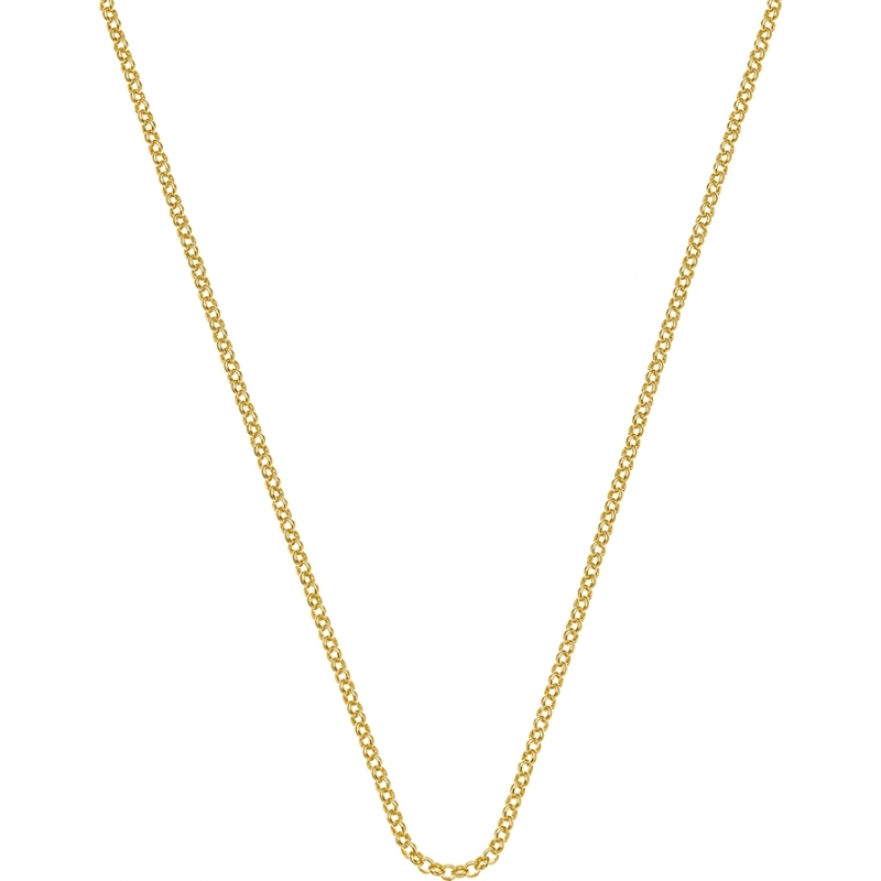 Emozioni 35'' Yellow Gold Plated Sterling Silver Belcher Chain