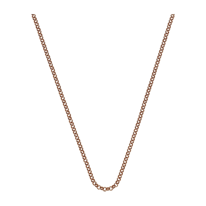 Emozioni 16-18 Rose Gold Plated Sterling Silver Belcher Chain