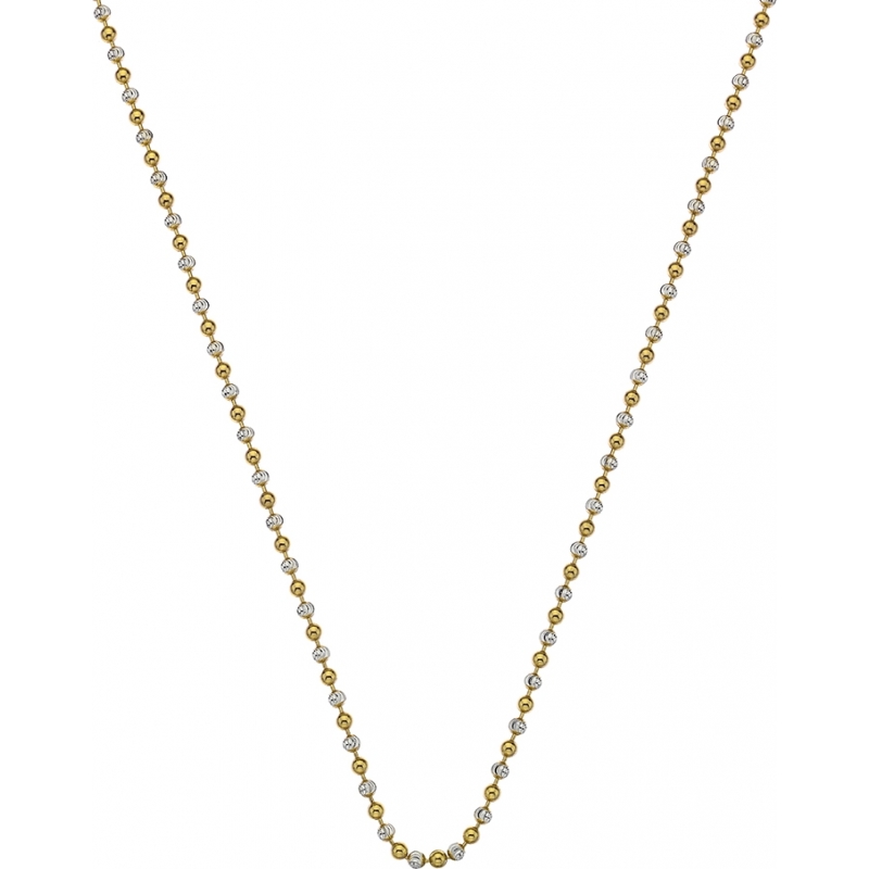 Emozioni 18 Sterling Silver and Yellow Gold Bead Chain