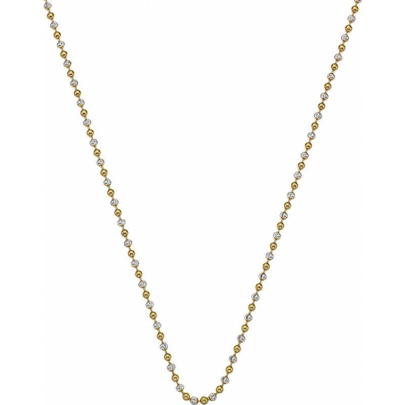 Emozioni 18 Sterling Silver and Yellow Gold Bead Chain