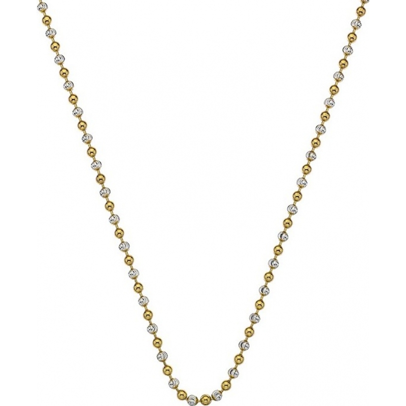 Emozioni 24 Sterling Silver and Yellow Gold Plated Accent Bead Chain