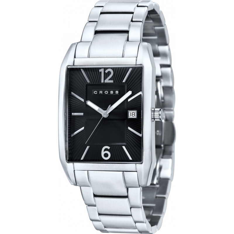 Cross Mens Gotham Black Silver Watch