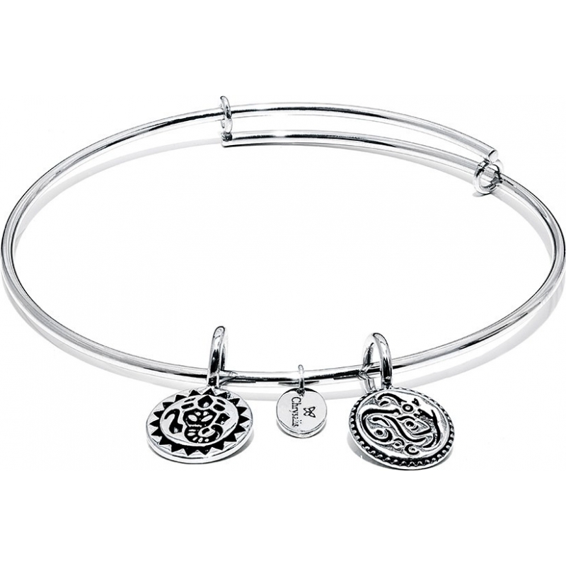 Chrysalis Lucky Ganesh Rhodium Plated Expandable Bangle