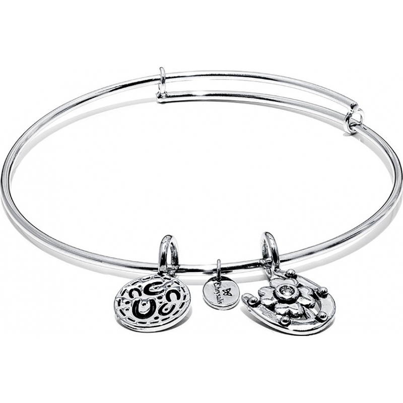 Chrysalis Hope Rhodium Plated Expandable Bangle