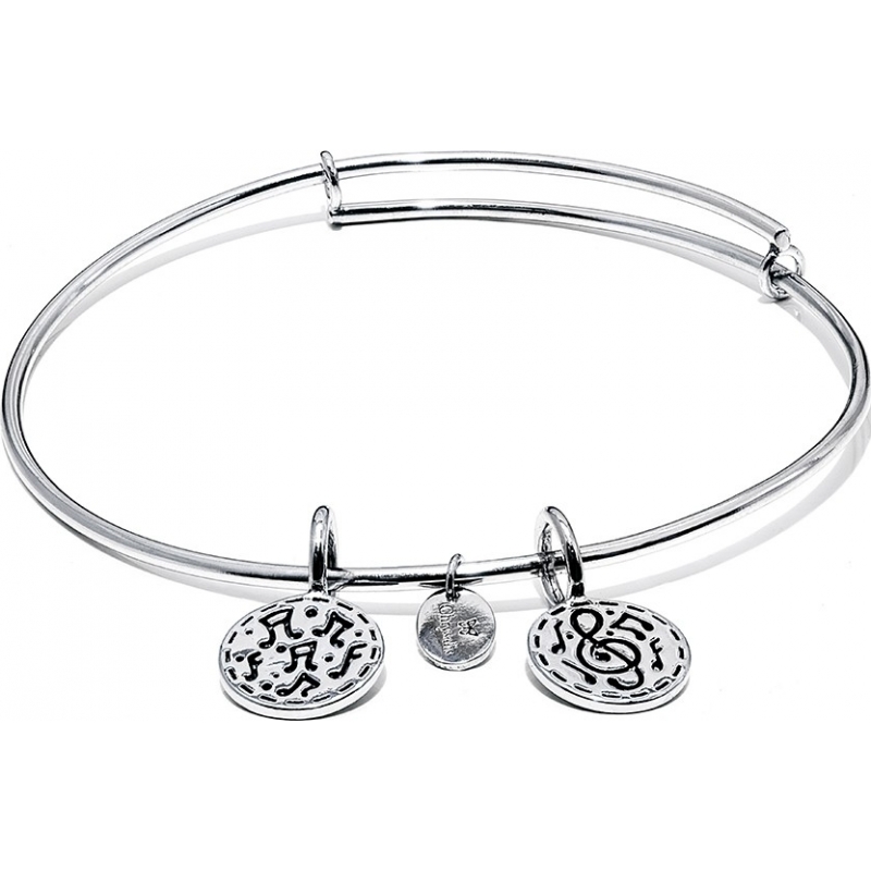 Chrysalis Festival Rhodium Plated Expandable Bangle