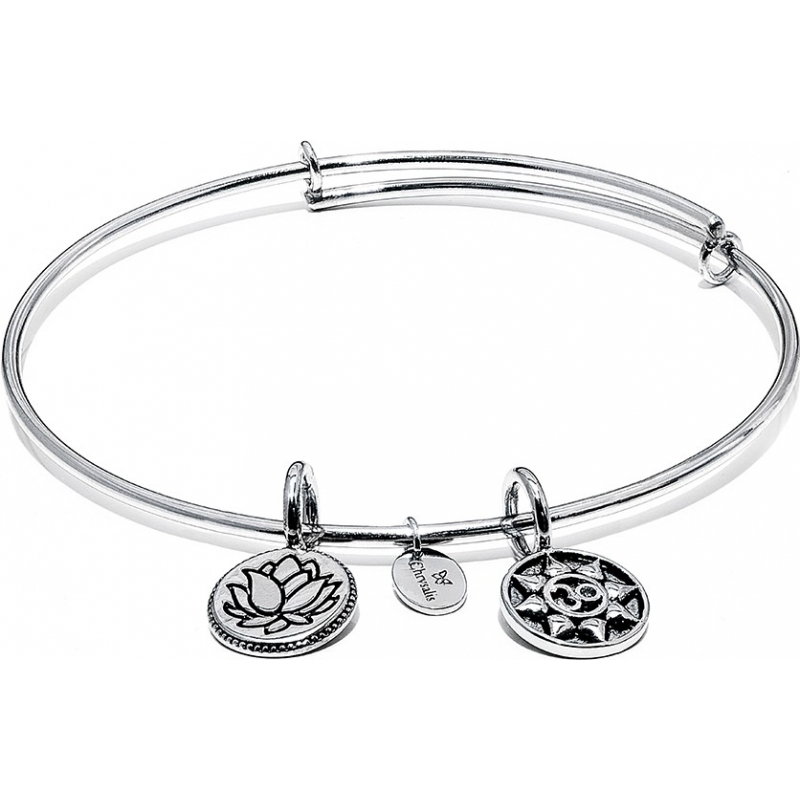 Chrysalis Mantra Rhodium Plated Expandable Bangle