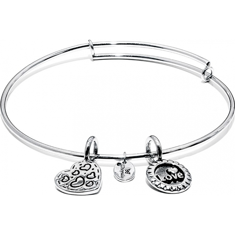 Chrysalis Joy Rhodium Plated Expandable Bangle