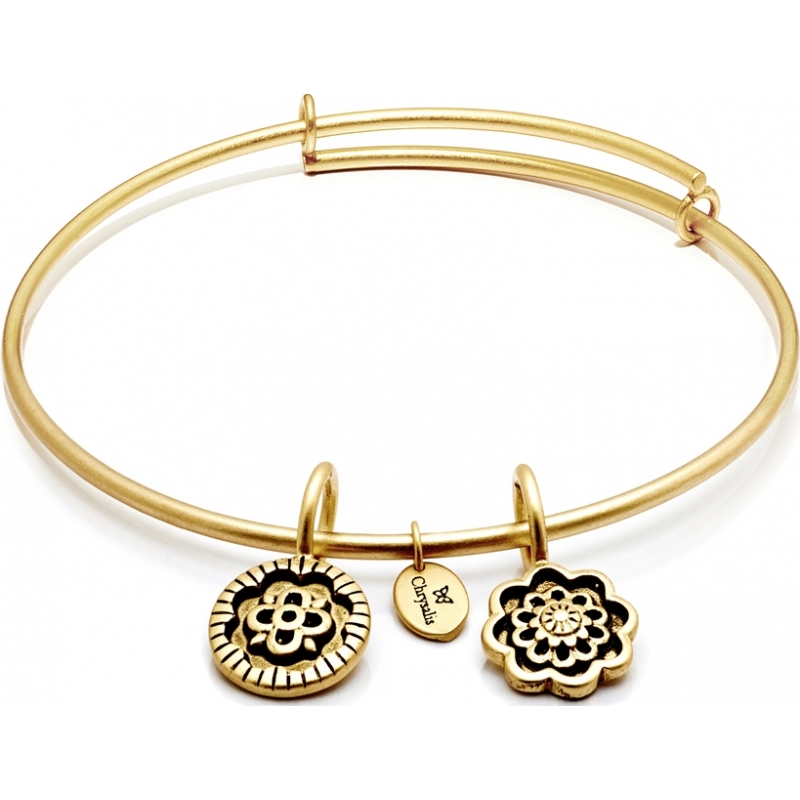 Chrysalis Happiness 14ct Gold Plated Expandable Bangle