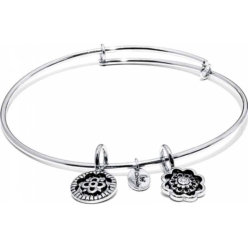 Chrysalis Happiness Rhodium Plated Expandable Bangle