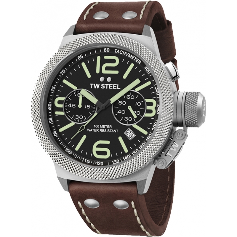 TW Steel Canteen Brown Chronograph Watch