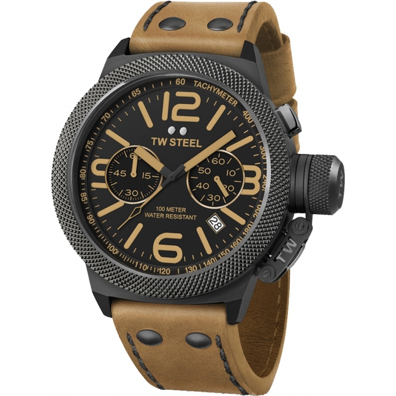 TW Steel Canteen Tan Chronograph Watch