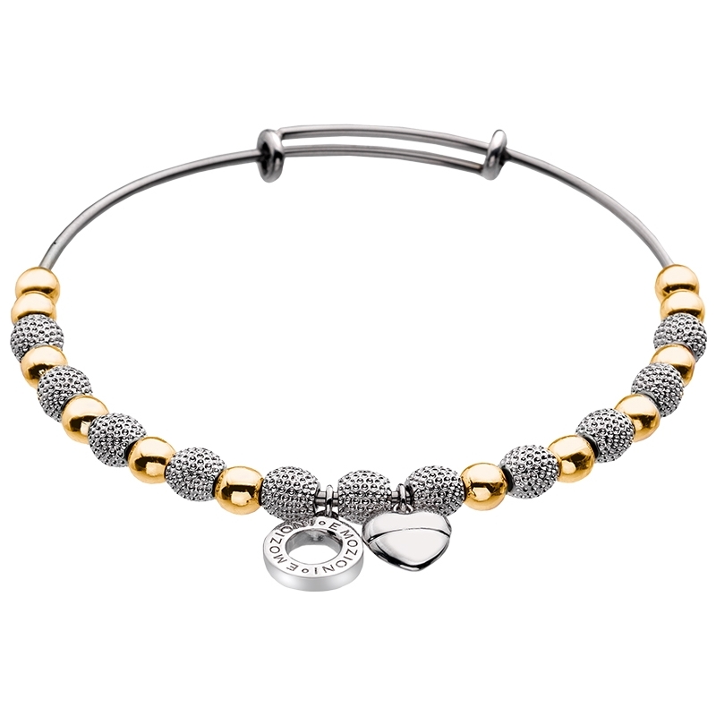 Emozioni Ladies Yellow Gold and Silver Plated Ula Bangle