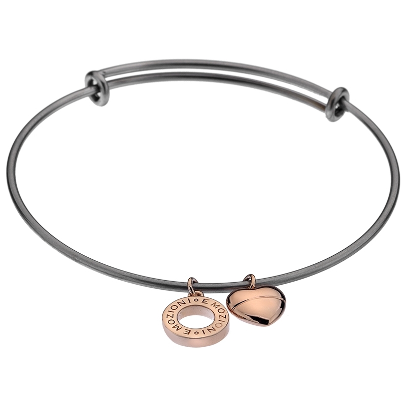 Emozioni Ladies Rose Gold Plated Bangle