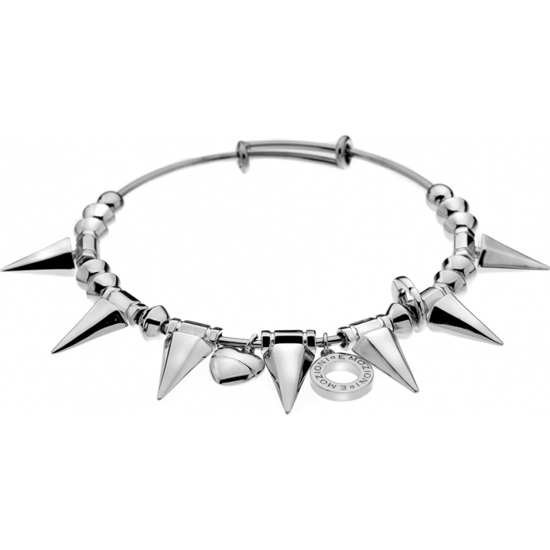 Emozioni Ladies Silver Plated Spike Bangle