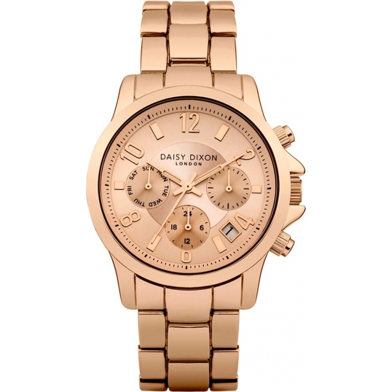 Daisy Dixon Ladies Cara Multidial Rose Gold Plated Watch