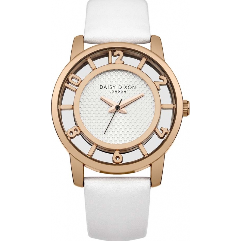 Daisy Dixon Ladies White Leather Strap Watch