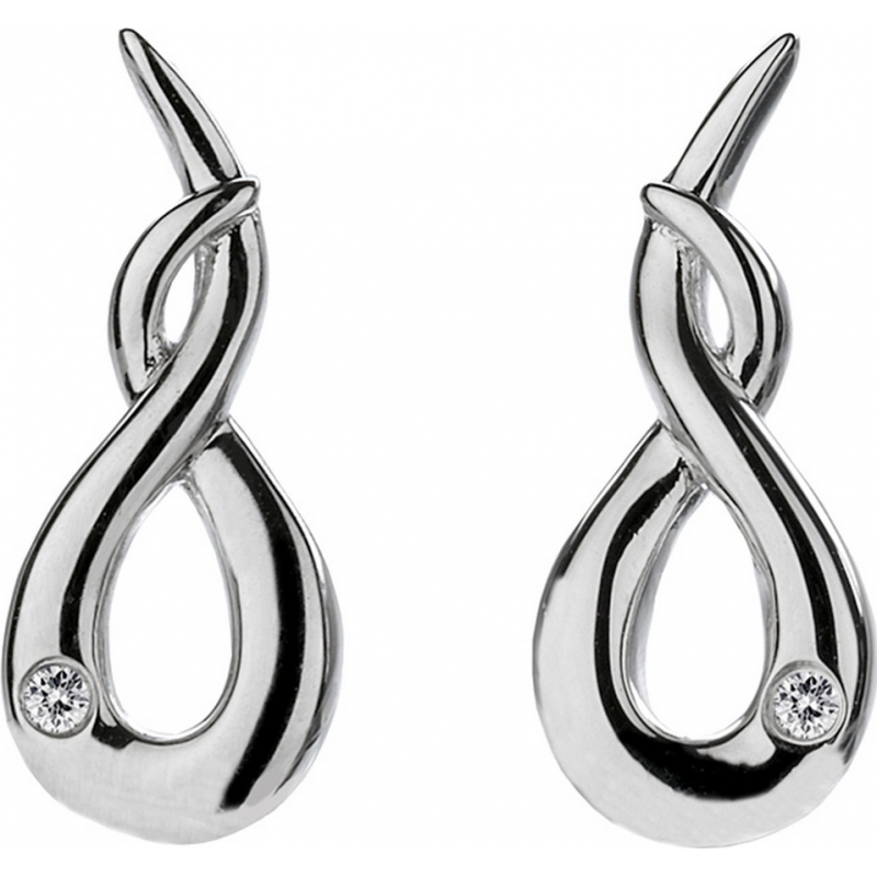 Hot Diamonds Ladies Go With The Flow Curl Earrings