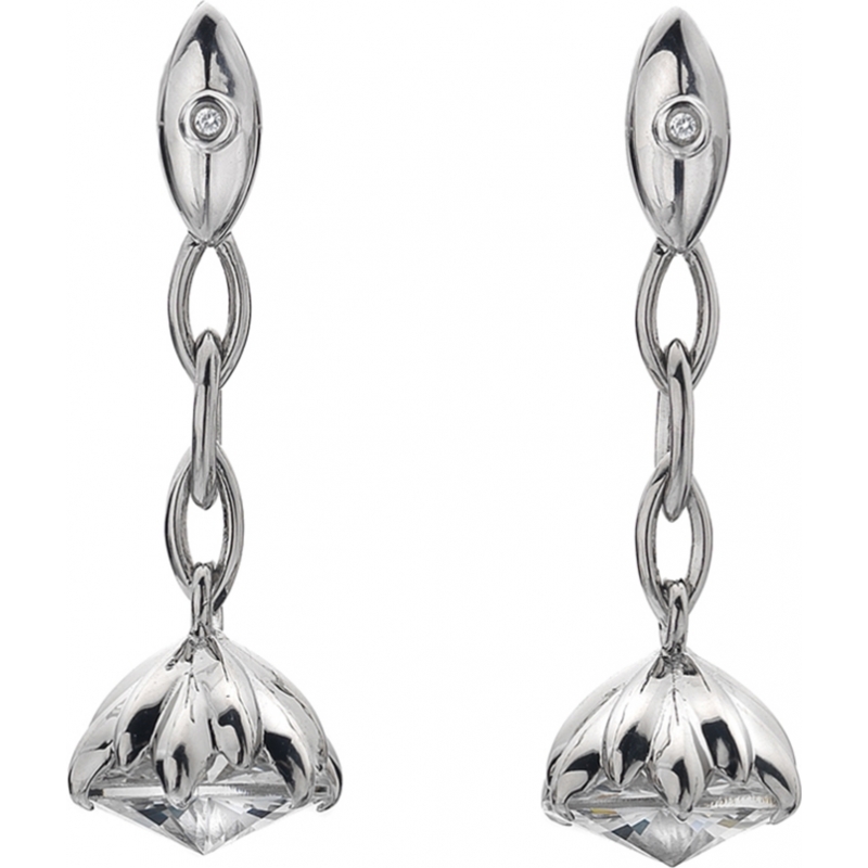 Hot Diamonds Ladies Angel Solitaire Crystal Earrings
