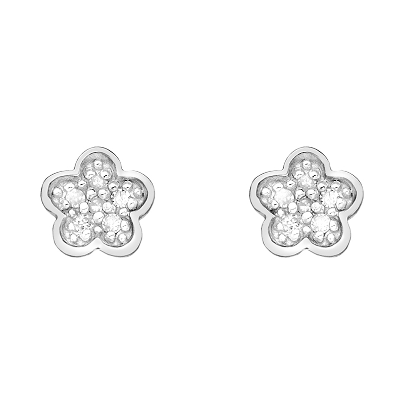 Hot Diamonds Ladies Stargazer Flower Silver Earrings