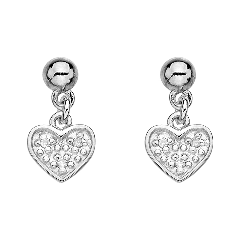 Hot Diamonds Ladies Stargazer Heart Silver Earrings