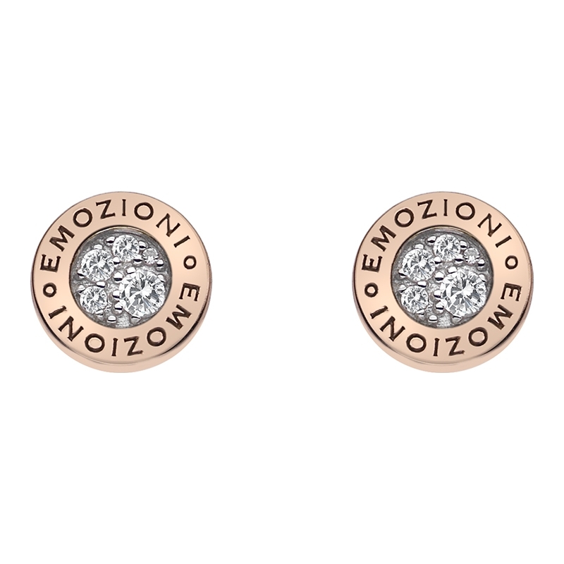 Emozioni Ladies Rose Gold Plated Pianeta Earrings