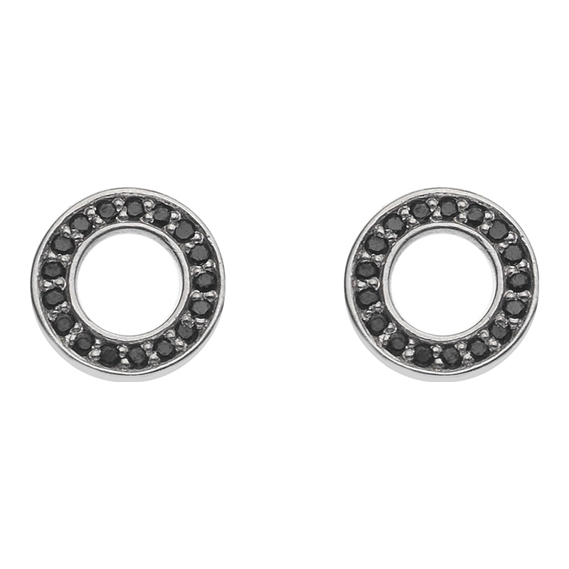 Emozioni Ladies Nero Saturno Sterling Silver Earrings