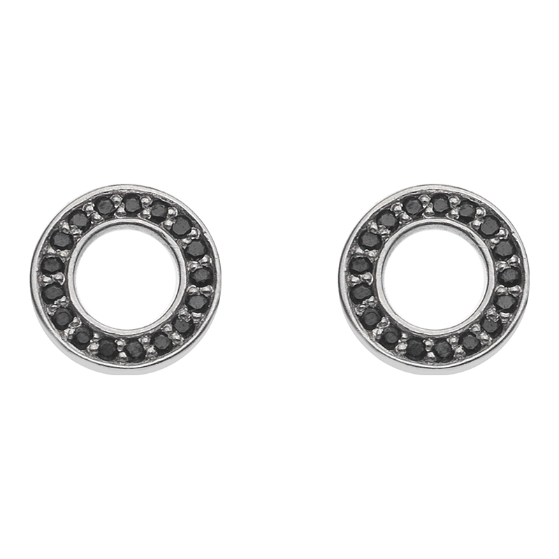 Emozioni Ladies Nero Saturno Sterling Silver Earrings