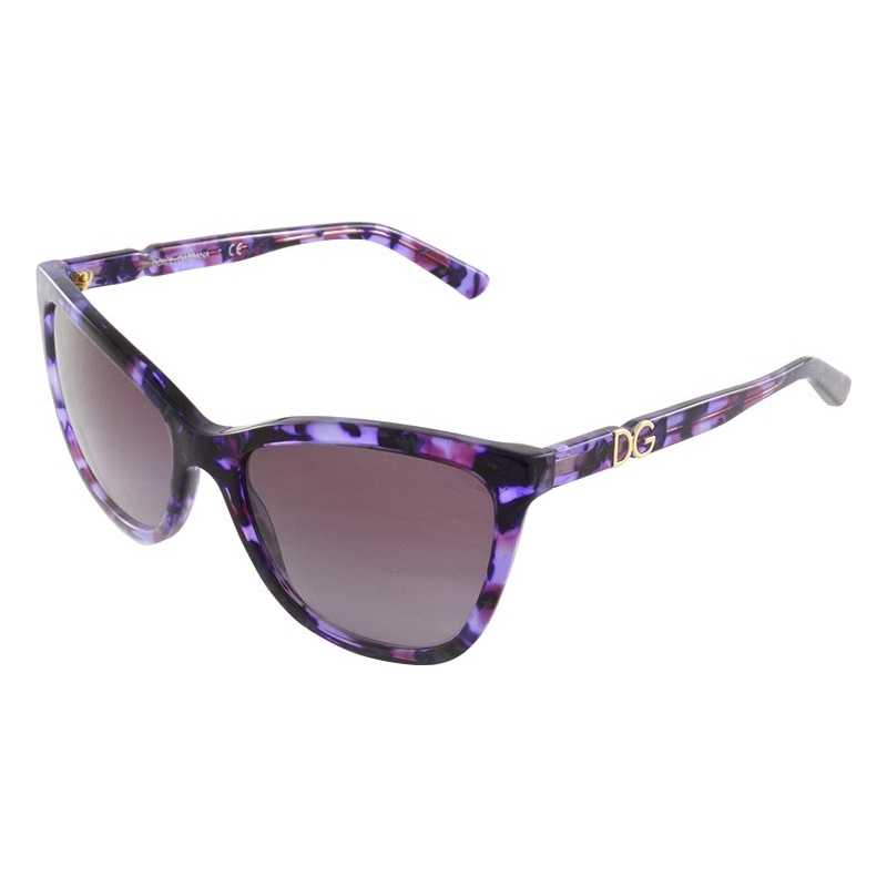 Dolce and Gabbana DG4193M 56 Iconic Logo Violet Marble 29128H1 Sunglasses