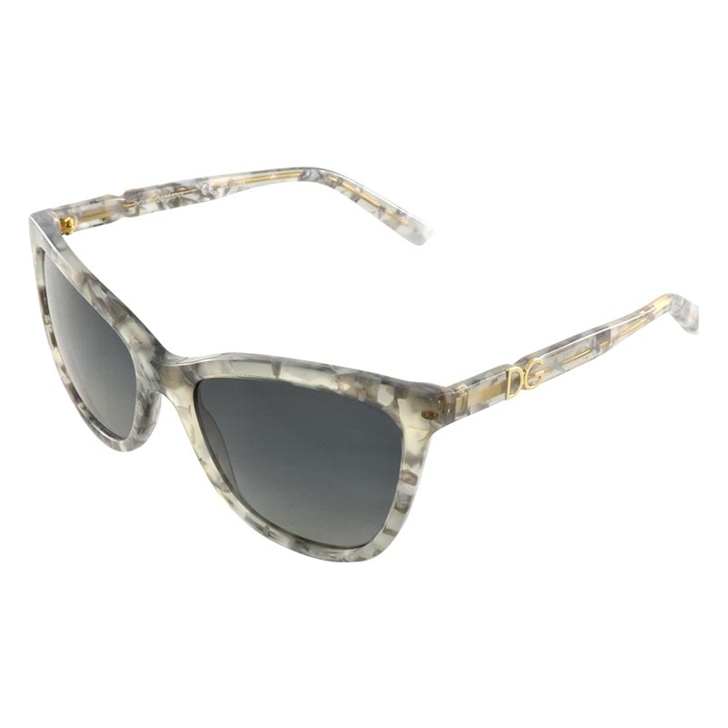 Dolce and Gabbana DG4193M 56 Iconic Logo Grey Marble 2913T31 Polarized Sunglasses