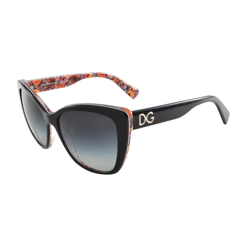 Dolce and Gabbana DG4216 55 Top Black On Mosaic 27898G Sunglasses