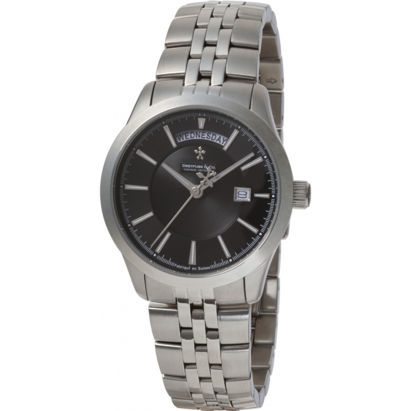 Dreyfuss and Co Mens 1953 Grey Black Watch