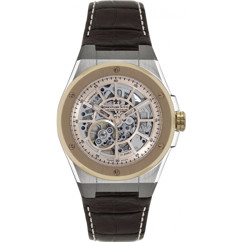 dreyfuss and co skeleton watch