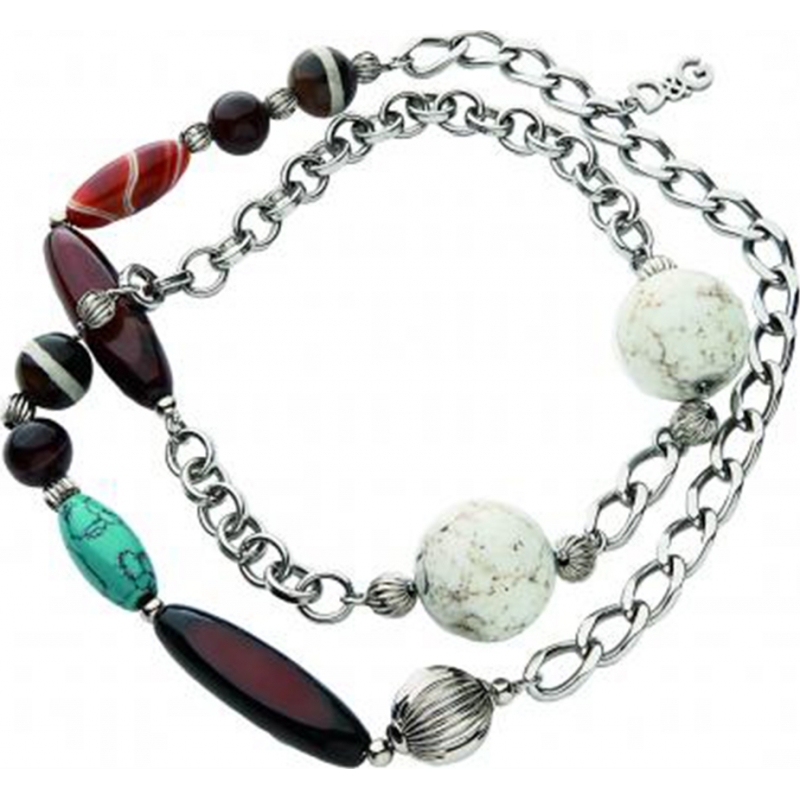 D and G Ladies Multicolour Pebble Necklace