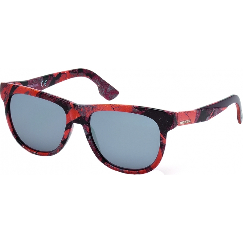 Diesel DL0076 Red Print Sunglasses