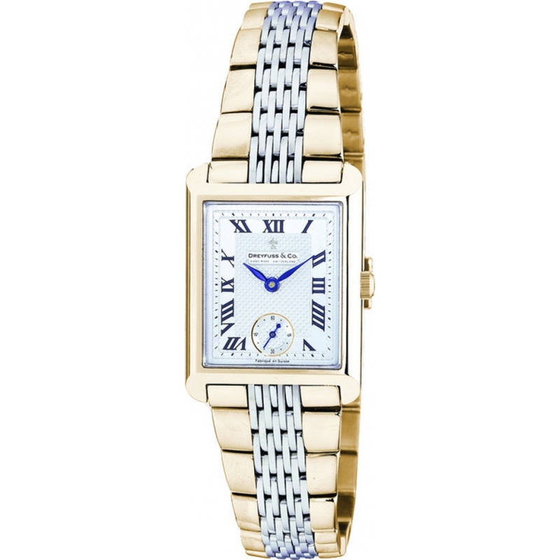 Dreyfuss and Co Ladies 1974 Silver Gold Watch