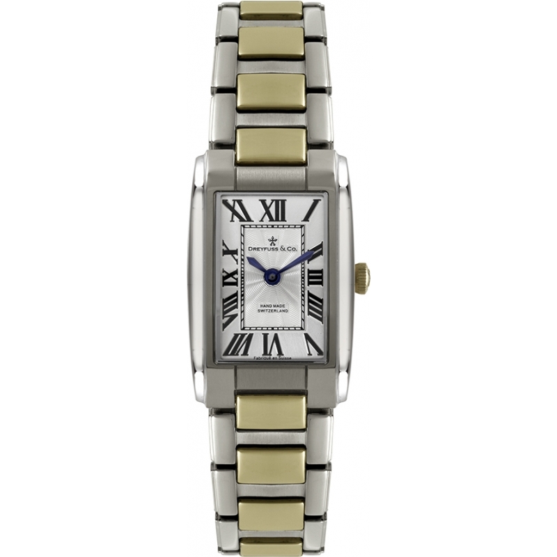 Dreyfuss and Co Ladies 1974 Two Tone Steel Watch