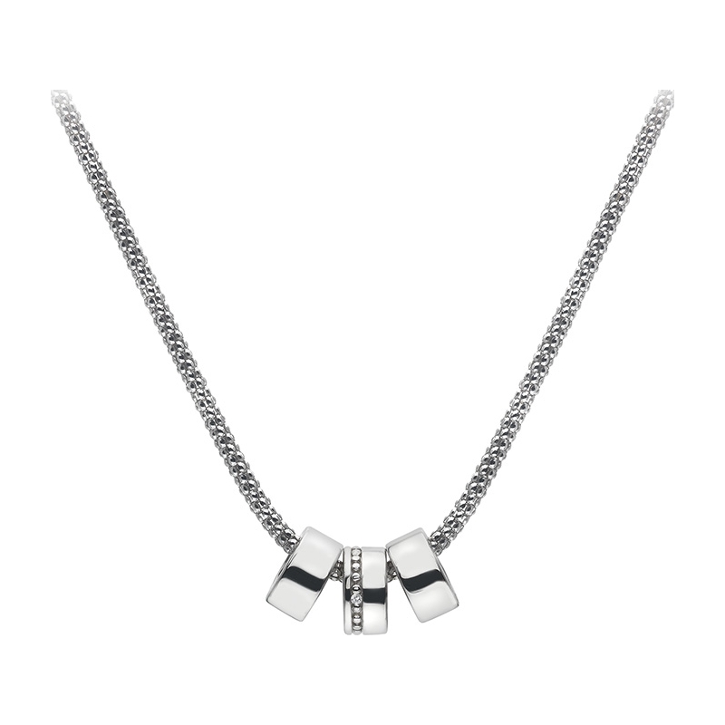 Hot Diamonds Ladies Trio Silver Necklace