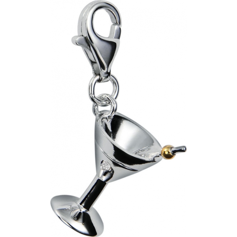 Hot Diamonds Martini Madness Silver Charm